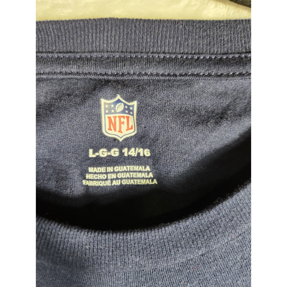 New England Patriots Football Long Sleeve T-Shirt Kids Youth Size L 14 16 NFL - Picture 4 of 7